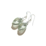 Murano Glass Grey Twist Sterling Silver Earrings - JKC Murano