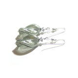Murano Glass Grey Twist Sterling Silver Earrings - JKC Murano