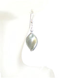 Murano Glass Grey Twist Sterling Silver Earrings - JKC Murano