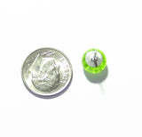 Millefiori Lime Green Sterling Silver Post Earrings, Stud Earrings - JKC Murano