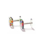 Murano Glass Millefiori Square Cuff Links - JKC Murano