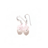 Murano Glass Pale Pink Ball Sterling Silver Earrings - JKC Murano