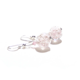 Murano Glass Pale Pink Ball Sterling Silver Earrings - JKC Murano