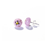 Pink Murano Millefiori Sterling Post Earrings, Stud - JKC Murano