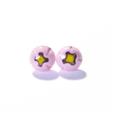 Pink Murano Millefiori Sterling Post Earrings, Stud - JKC Murano