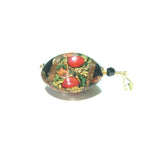 Murano Glass Red Black Bed of Roses Disc Pendant - JKC Murano