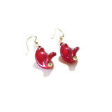 Murano Glass Red Twist Gold Earrings By JKC Murano - JKC Murano
