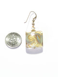 Murano Italian Glass Square Chunky Gold Earrings - JKC Murano