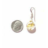 Murano Glass White Swirl Yellow Gold Earrings by JKC Murano - JKC Murano