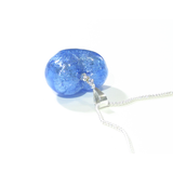 Murano Glass Blue Puffy Heart Pendant by JKC Murano - JKC Murano