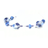 Murano Glass Blue Plum Sterling Silver Necklace by JKC Murano - JKC Murano