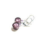 Murano Glass Purple Coin Silver Earrings by JKC Murano - JKC Murano