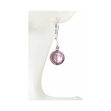 Murano Glass Purple Coin Silver Earrings by JKC Murano - JKC Murano