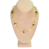Murano Glass Miro Coin Gold Necklace