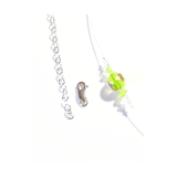 Murano Glass Lime Green Twist Illusion Sterling Silver Necklace, Venetian Jewelry - JKC Murano