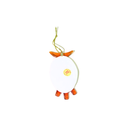 Murano Glass White Owl Tree Ornament