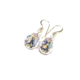 Murano Glass Sparkling Dichroic Gold Earrings, Murano Glass Jewelry - JKC Murano