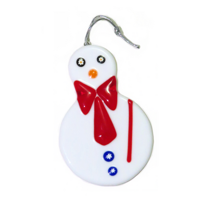 Murano Glass Snowman Millefiori Tree Ornament