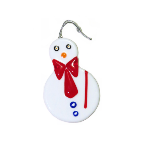 Murano Glass Snowman Millefiori Tree Ornament