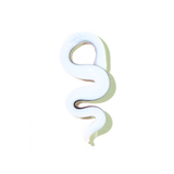 Murano Glass Black White Snake Pendant