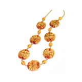 Murano Topaz Large Disc Gold Necklace