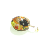 Murano Glass Colorful Topaz Yellow Disc Pendant Necklace - JKC Murano