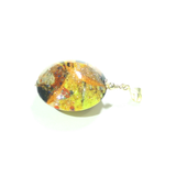 Murano Glass Colorful Topaz Yellow Disc Pendant Necklace - JKC Murano