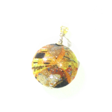 Murano Glass Colorful Topaz Yellow Disc Pendant Necklace - JKC Murano