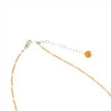 Murano Glass Topaz Swirl Tube Necklace by JKC Murano