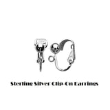 Murano Glass White Copper Oval Silver Earrings - JKC Murano
